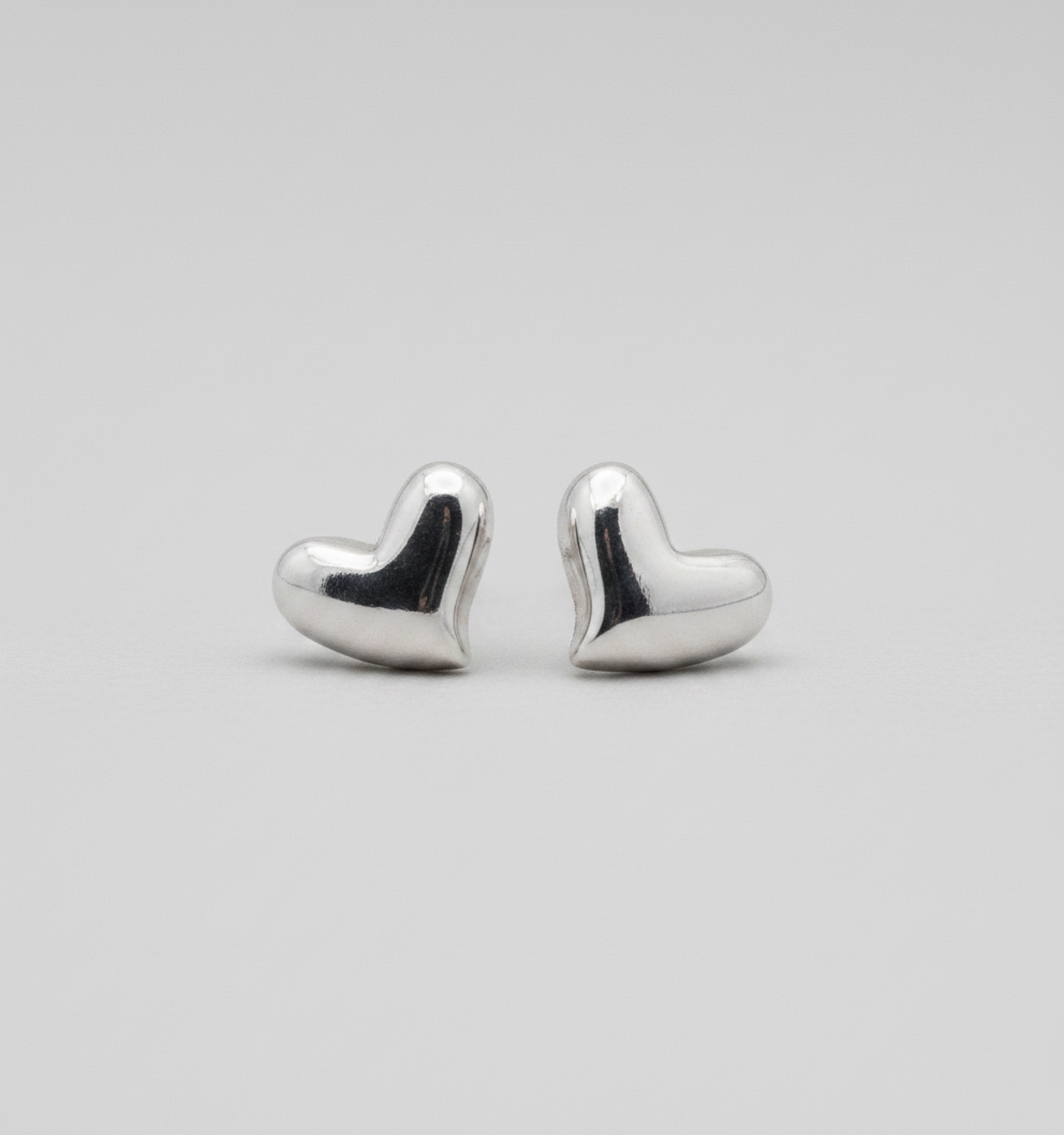 Sterling Silver Heart Stud Earrings