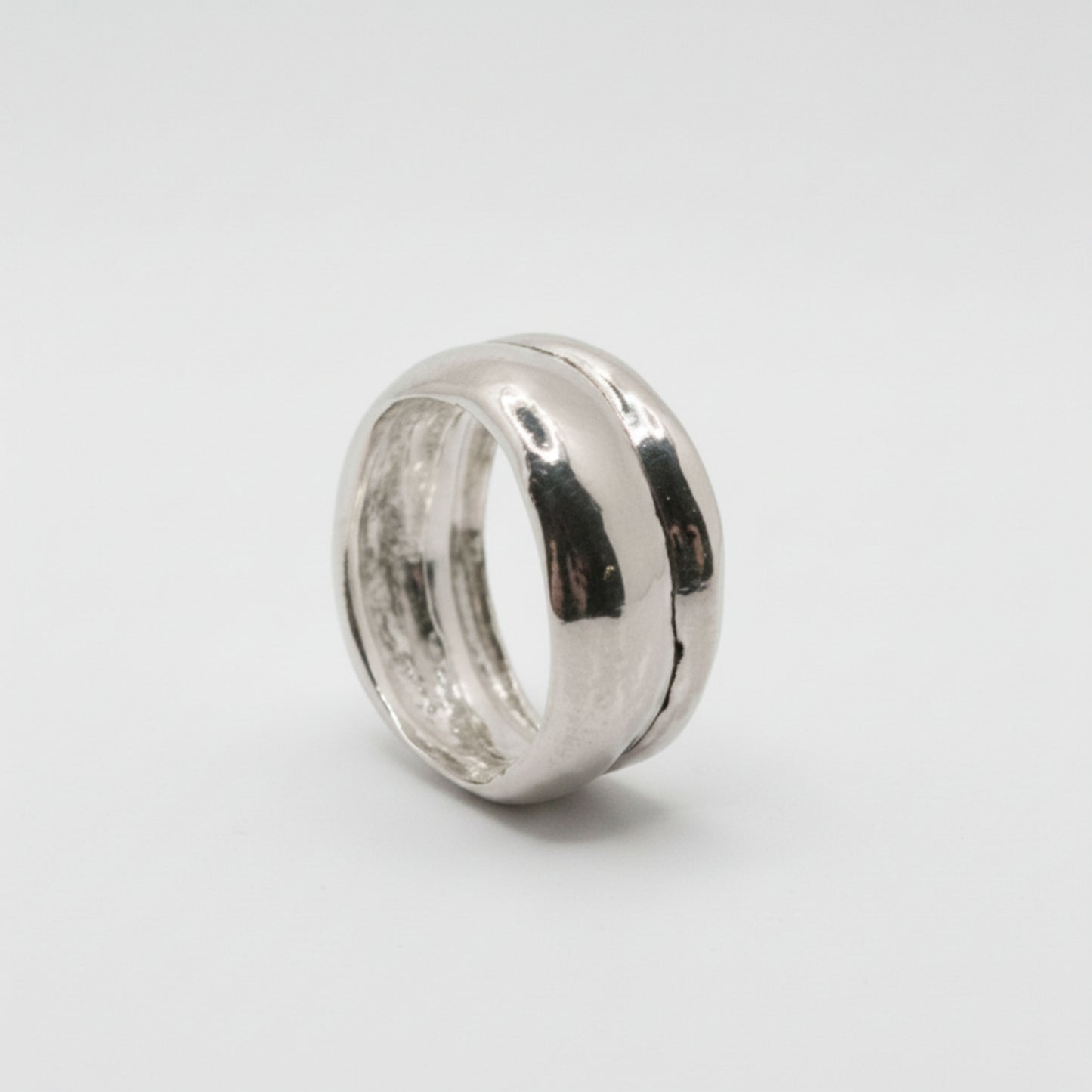 Chunky Wide Sterling Silver Band Ring – Statement 925 Ring