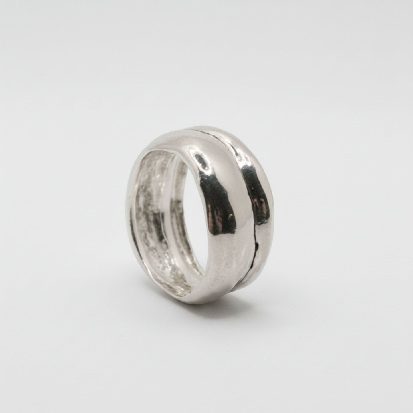 Chunky Wide Sterling Silver Band Ring | Handmade Statement Ring
