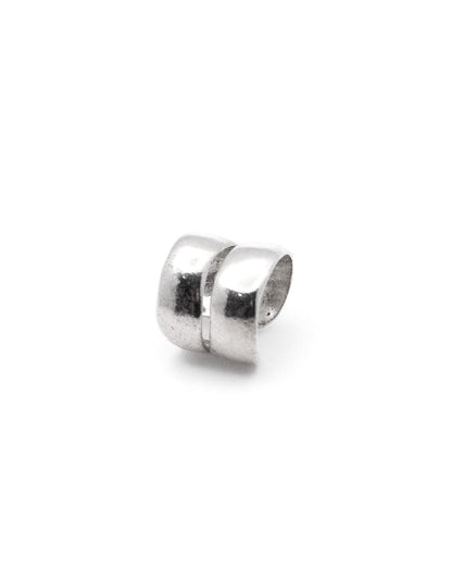 Silver ring on a white background