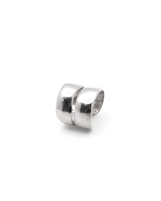 Silver ring on a white background