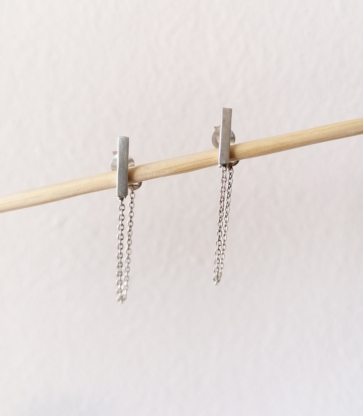 Sterling Silver 925 Chain Link Earrings : Hypoallergenic Everyday Wear