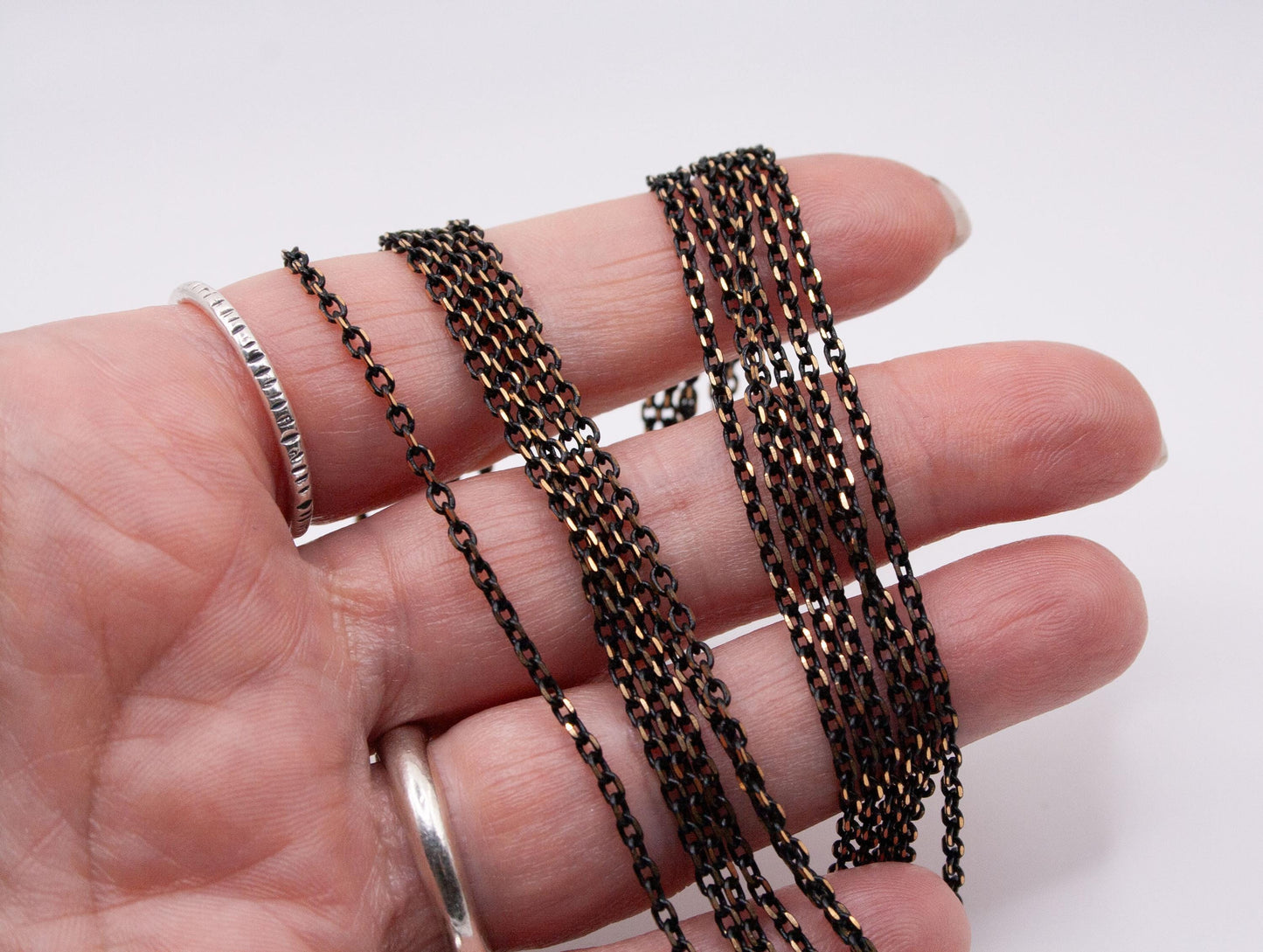 Multi-Strand Chain Choker: Black & Gold Layered Necklace