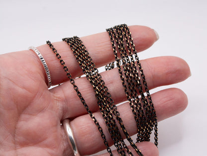 Multi-Strand Chain Choker: Black & Gold Layered Necklace