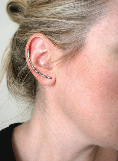 Twisted Wire Ear Climber Earring – Sterling Silver