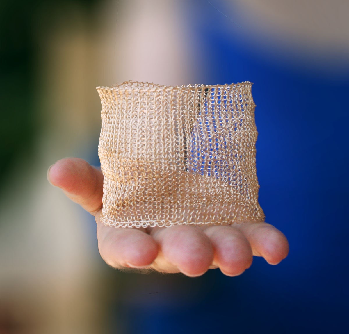 Handmade Wire Crochet Cuff Bracelet: Wide Artisan Jewelry