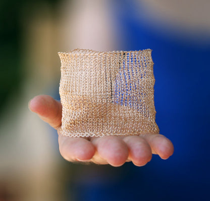 Handmade Wire Crochet Cuff Bracelet: Wide Artisan Jewelry