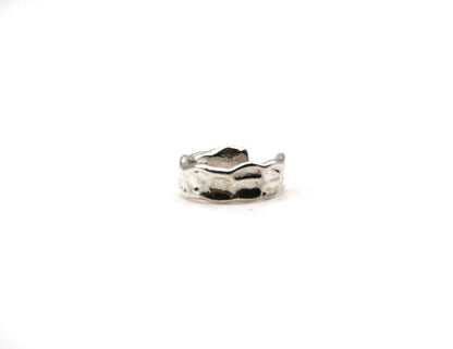 Textured Sterling Silver Conch Ear Cuff: Minimalist Non-Pierced Boho Jewelry