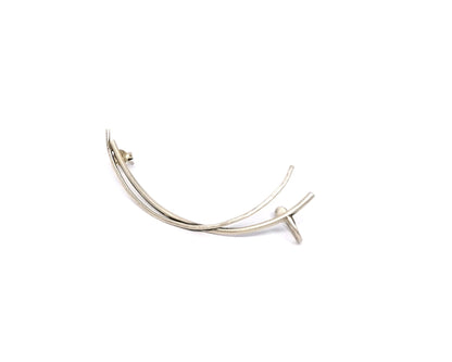 Sterling Silver Ear Climber Earring 925 – Minimal Ear Cuff for Women, Modern Jewelry