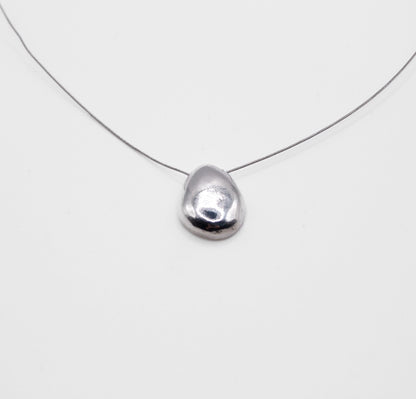 Sterling Silver Pebble Pendant Necklace