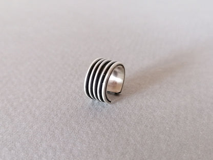 925 Sterling Silver Ear Cuff Earring Handmade Conch Jewelry