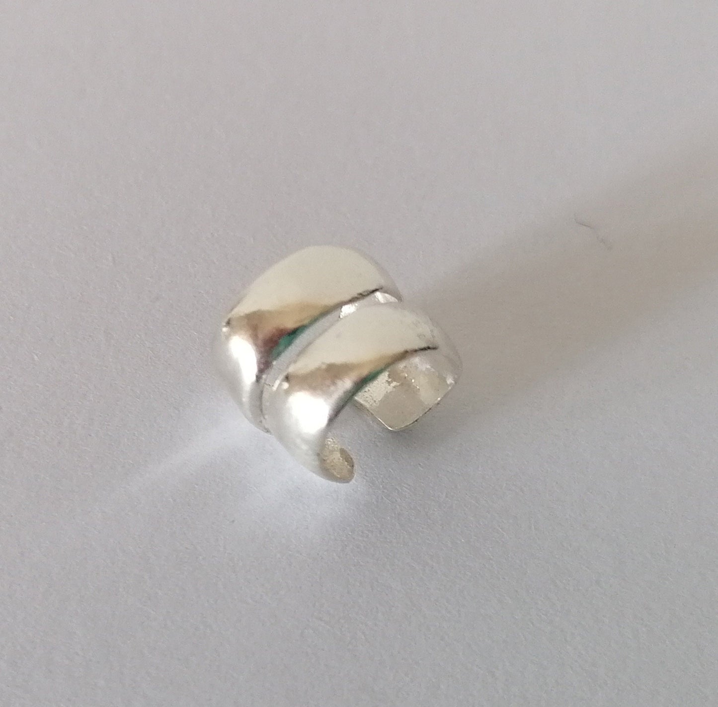 Sterling Silver 925 Cuff Earring Wide Chunky Cartilage Earring