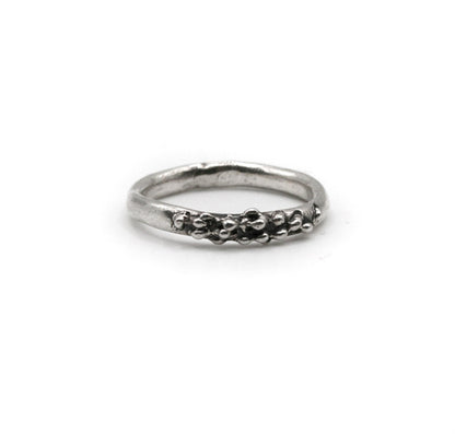 Irregular Sterling Silver Thick Band Ring