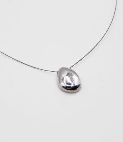 Sterling Silver Pebble Pendant Necklace