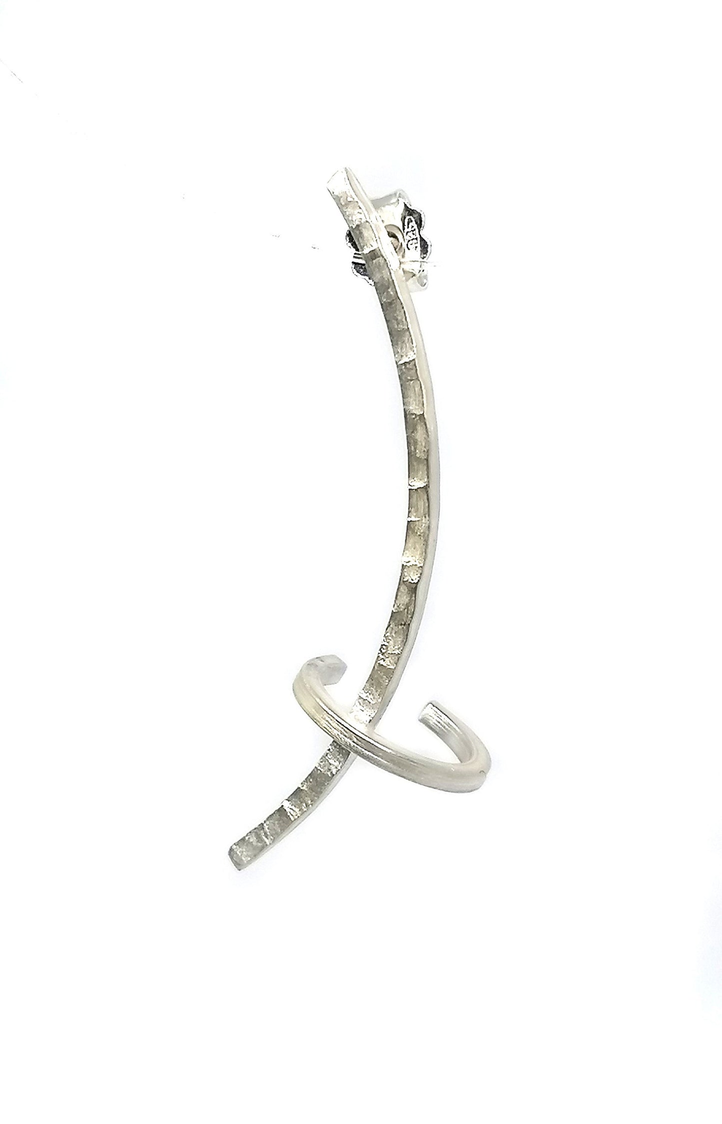 Minimalist Sterling Silver Ear Climber Cuff Earring