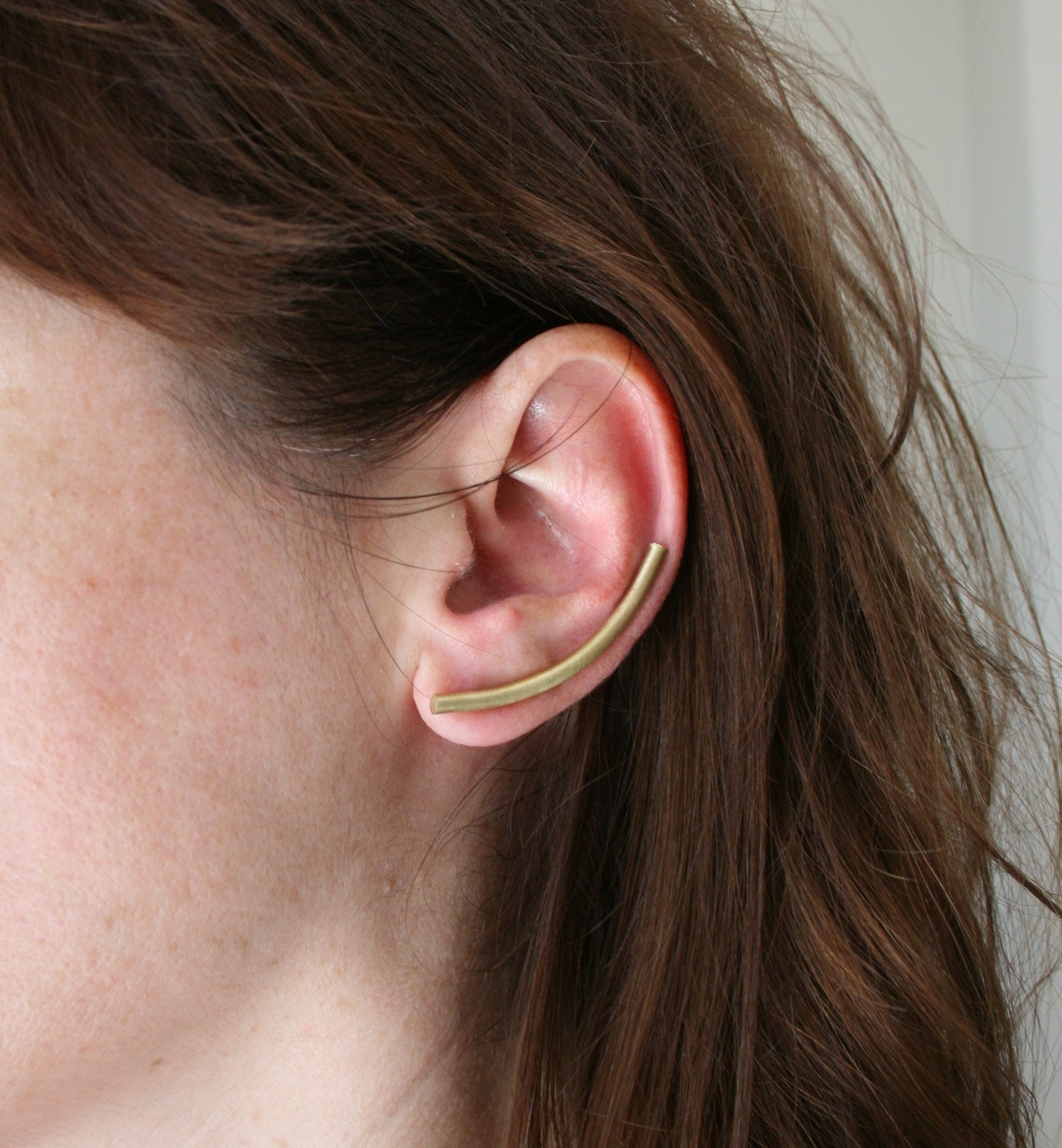 Gold Brass Ear Climber Cuff Set – Minimal Ear Pins
