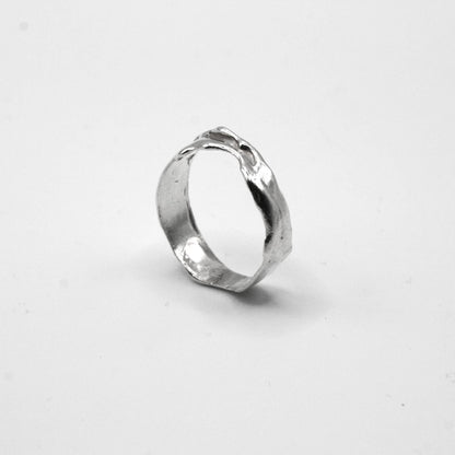 Irregular Wave Band Ring – Sterling Silver