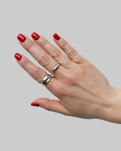 Chunky Wide Sterling Silver Band Ring – Statement 925 Ring