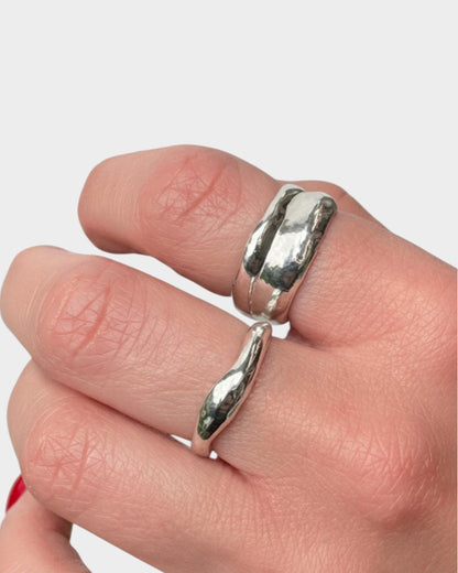 Chunky Wide Sterling Silver Band Ring | Handmade Statement Ring