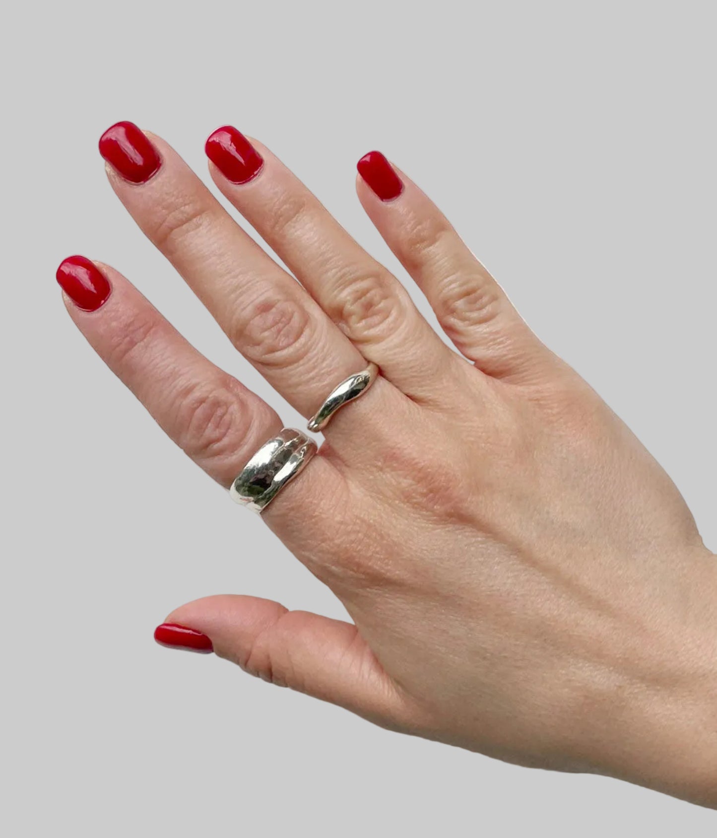 Chunky Wide Sterling Silver Band Ring – Statement 925 Ring