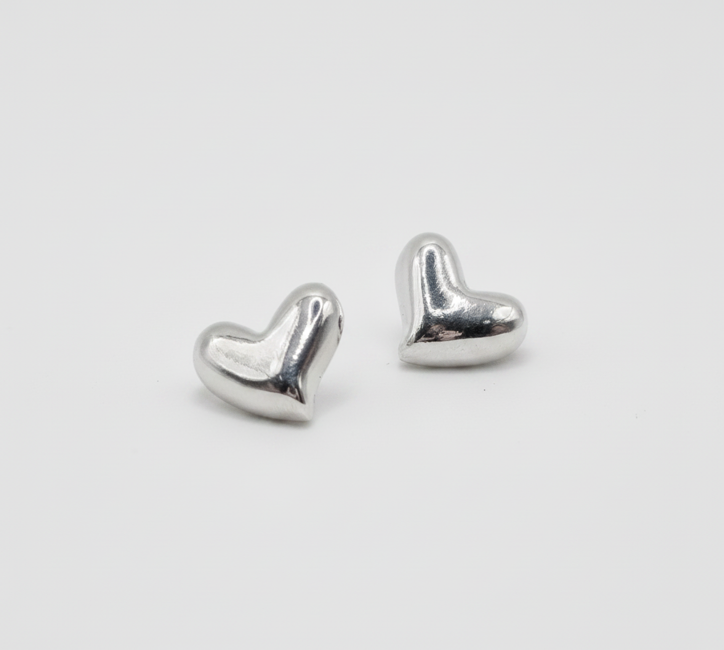 Sterling Silver Heart Stud Earrings