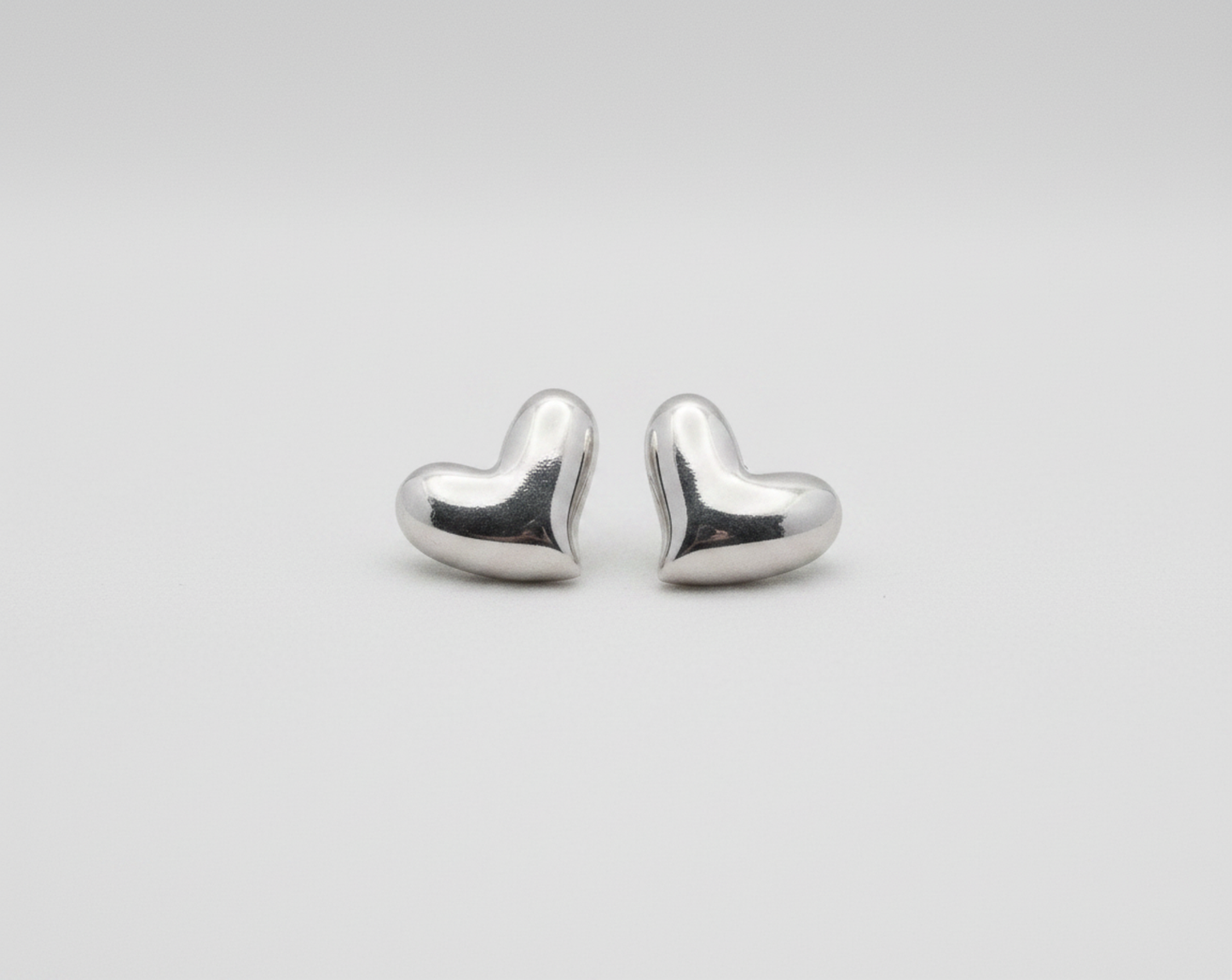Sterling Silver Heart Stud Earrings