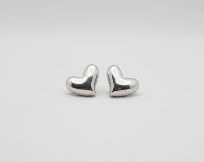 Sterling Silver Heart Stud Earrings