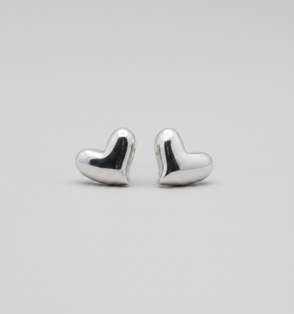 Sterling Silver Heart Stud Earrings