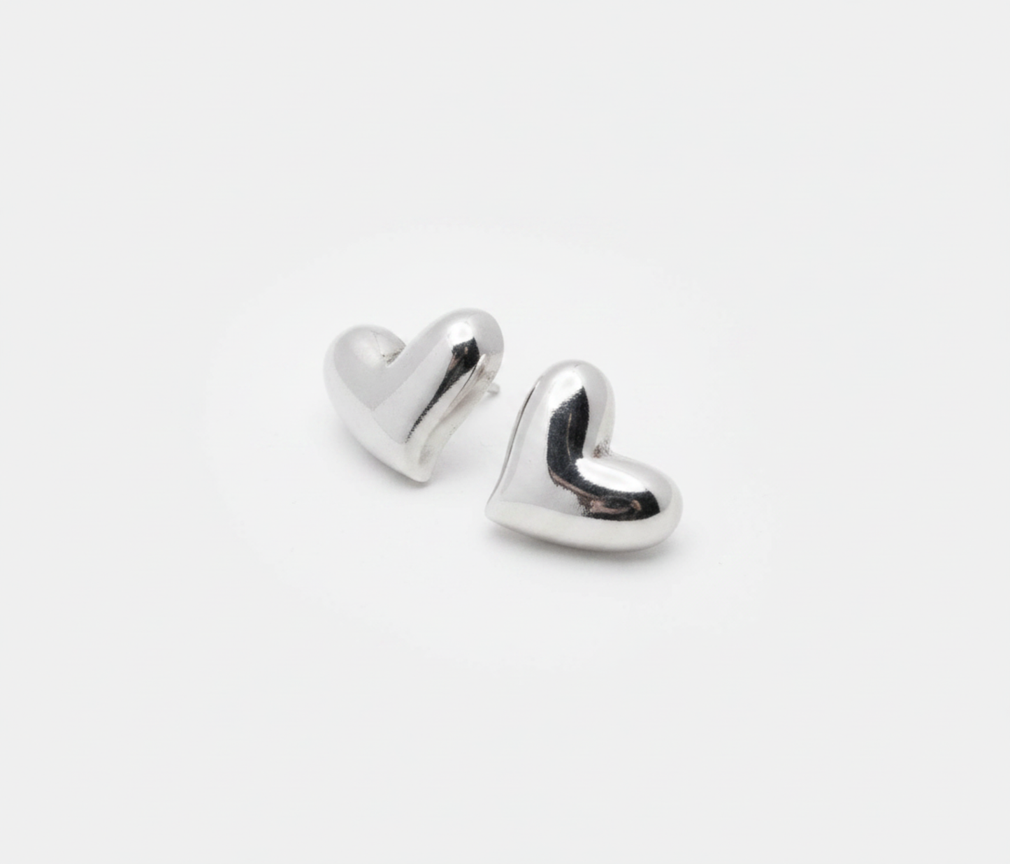 Sterling Silver Heart Stud Earrings