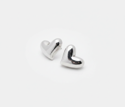 Sterling Silver Heart Stud Earrings