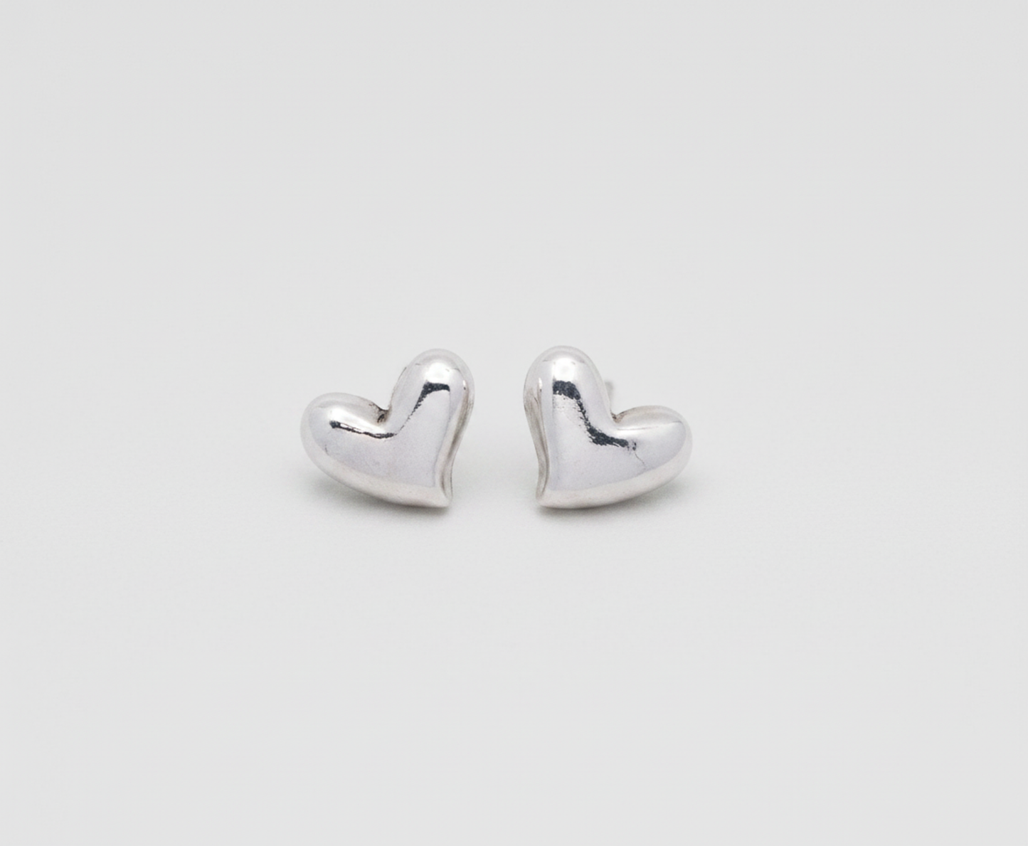 Sterling Silver Heart Stud Earrings