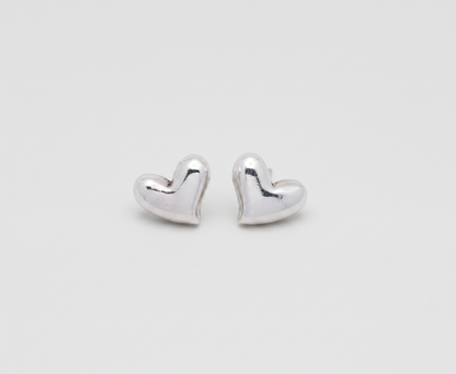 Sterling Silver Heart Stud Earrings