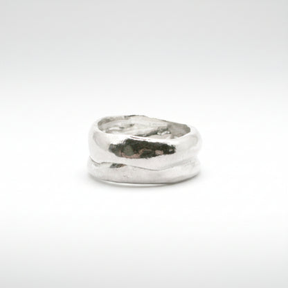 Chunky Wide Sterling Silver Band Ring – Statement 925 Ring