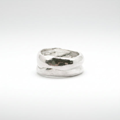 Chunky Wide Sterling Silver Band Ring | Handmade Statement Ring