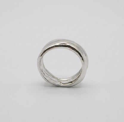 Chunky Wide Sterling Silver Band Ring – Statement 925 Ring
