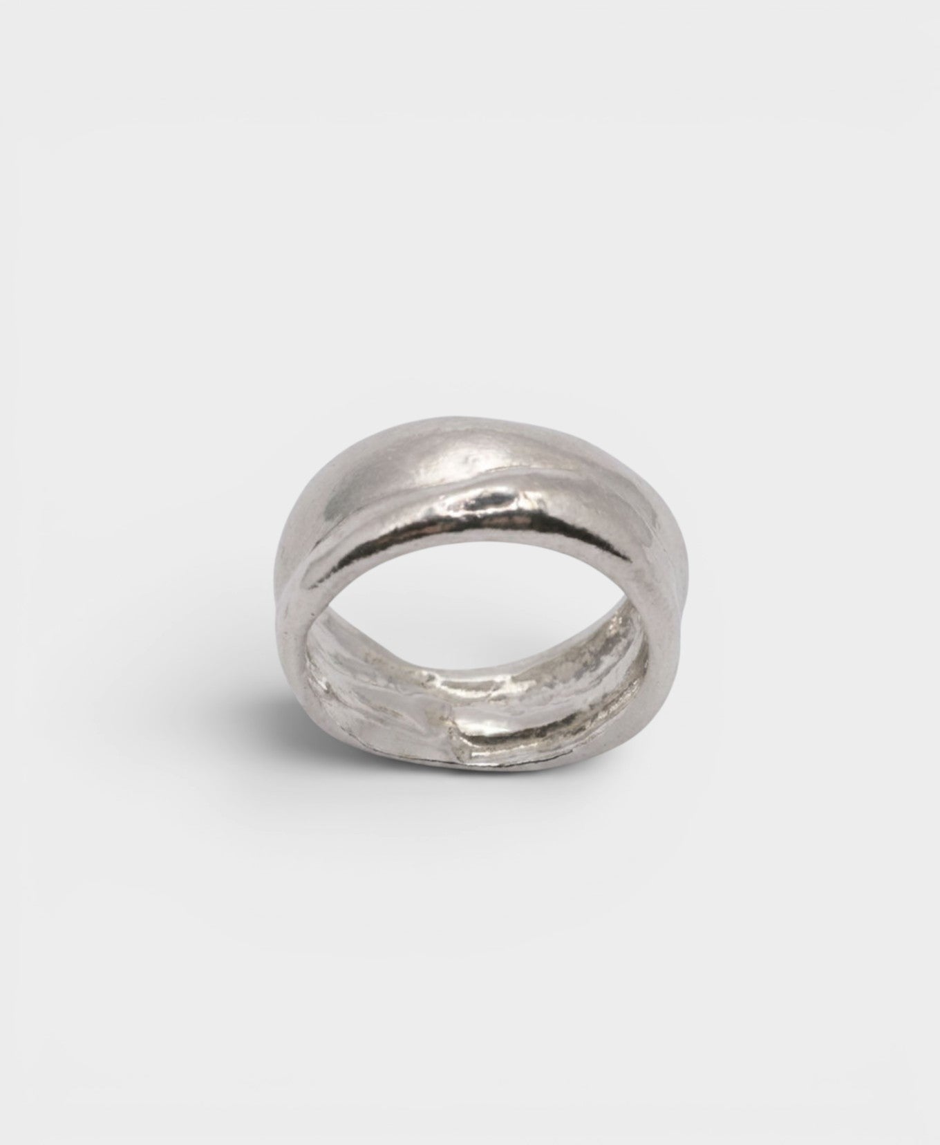 Chunky Wide Sterling Silver Band Ring | Handmade Statement Ring