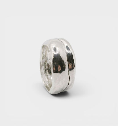 Chunky Wide Sterling Silver Band Ring | Handmade Statement Ring