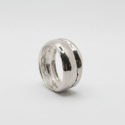 Chunky Wide Sterling Silver Band Ring – Statement 925 Ring