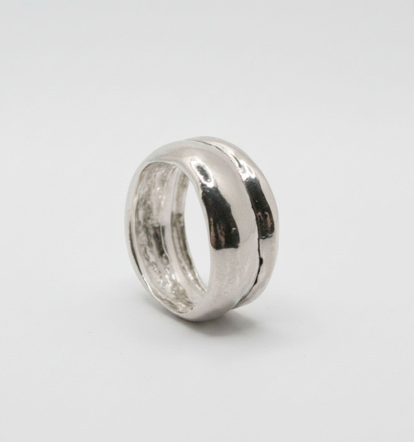Chunky Wide Sterling Silver Band Ring | Handmade Statement Ring