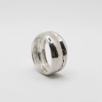 Chunky Wide Sterling Silver Band Ring | Handmade Statement Ring