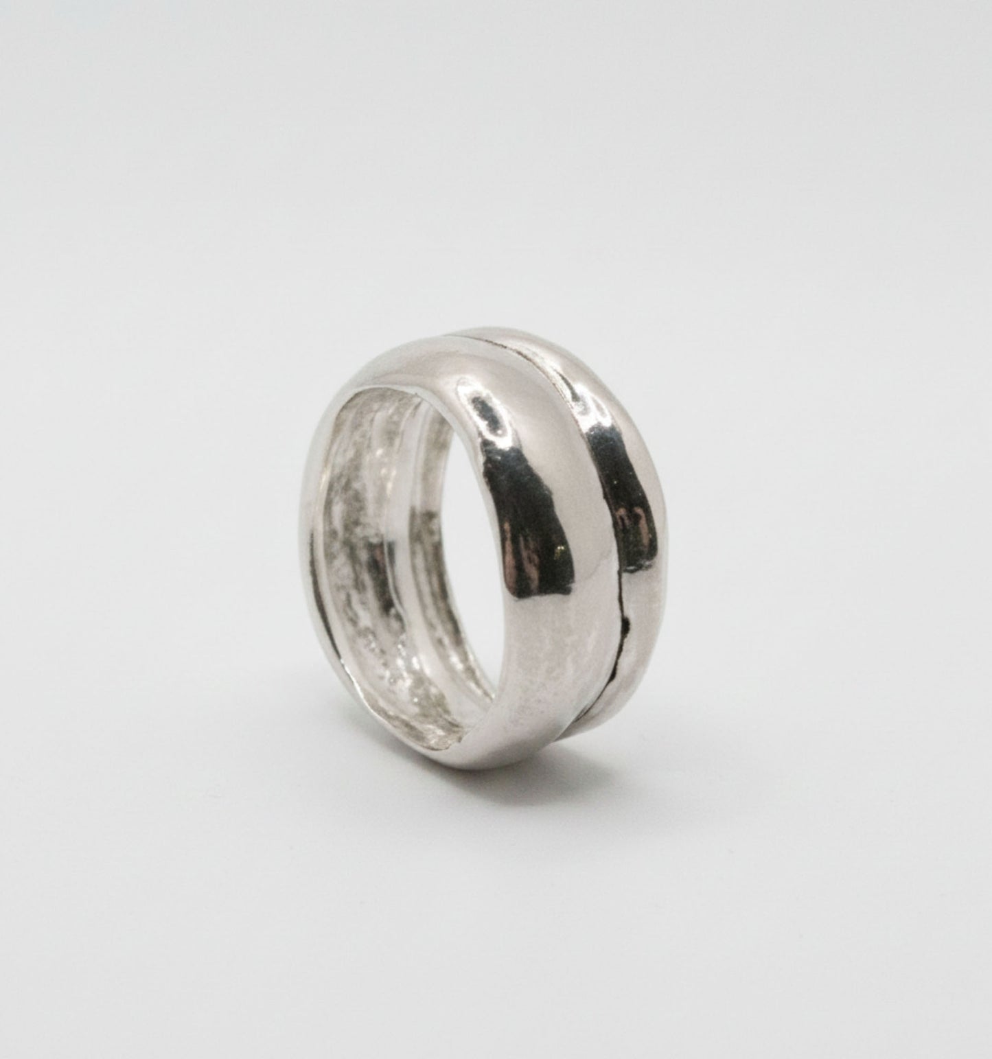 Chunky Wide Sterling Silver Band Ring – Statement 925 Ring