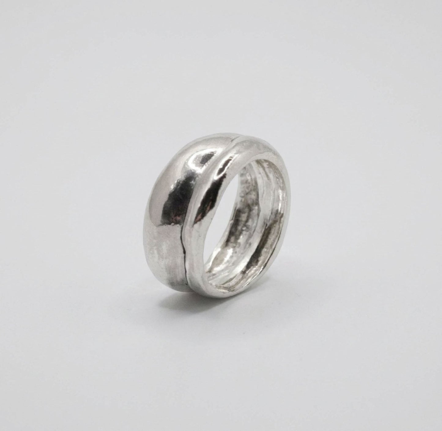 Chunky Wide Sterling Silver Band Ring | Handmade Statement Ring