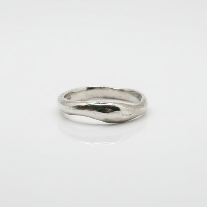 Organic Shape Ring, Irregular Sterling Silver Band, Modern Minimalist Jewelry