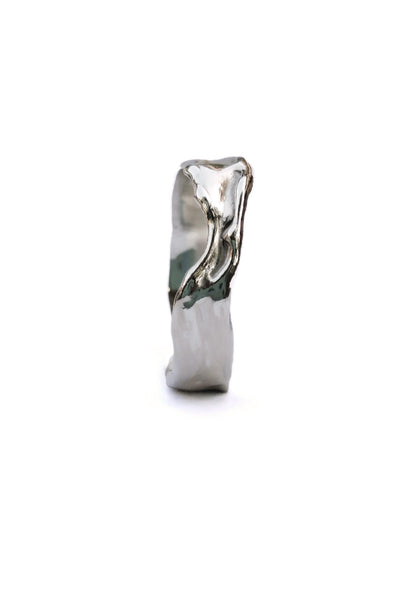 Irregular Wave Band Ring – Sterling Silver