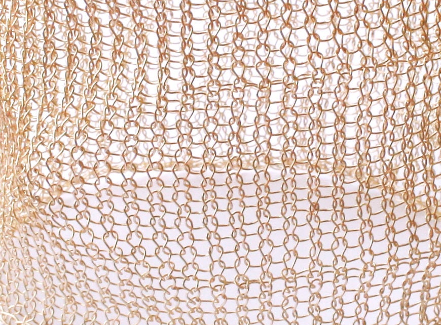 Handmade Wire Crochet Cuff Bracelet: Wide Artisan Jewelry