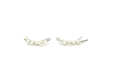 Freshwater Pearl Ear Climbers – Sterling Silver