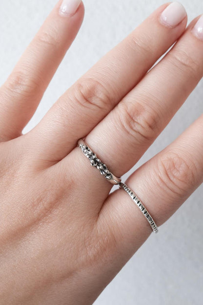 Irregular Sterling Silver Thick Band Ring
