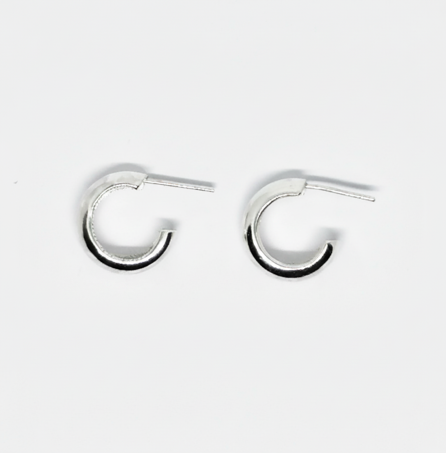 Chunky Sterling Silver Hoops – Minimalist Everyday Earrings