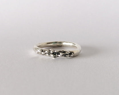 Irregular Sterling Silver Thick Band Ring