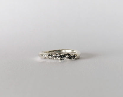 Irregular Sterling Silver Thick Band Ring